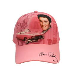 BASEBALL CAP - PINK WITH GUITARS