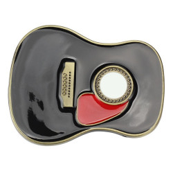 BELT BUCKLE - BLACK GUITAR HEAD
